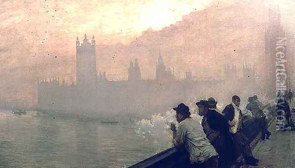 Westminster, 1878 Oil Painting - Giuseppe de Nittis