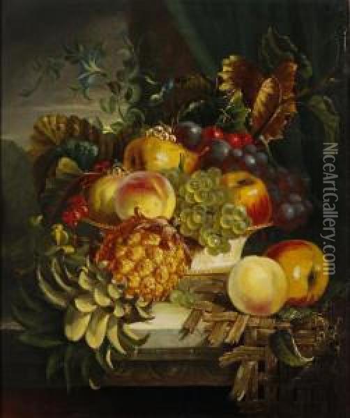 Still Life Of Fruit Oil Painting - William E.D. Stuart