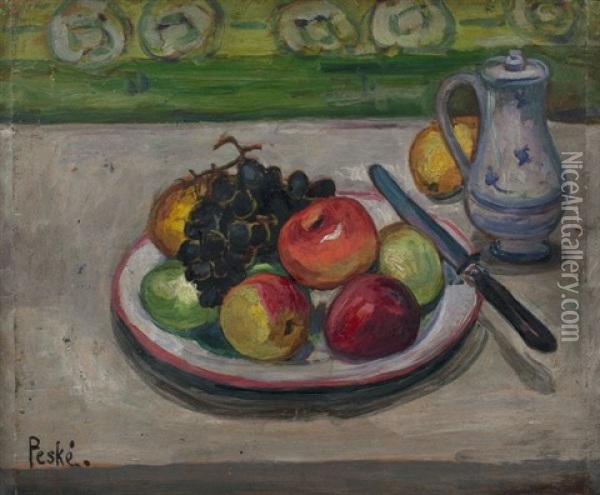 Nature Morte Aux Fruits Oil Painting - Jean Peske