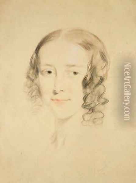 Portrait of Frances Dickens Oil Painting - Samuel Laurence