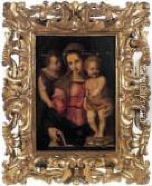 La Vierge Et L'enfant Jesus Et Saint Jean Baptiste Oil Painting - Andrea Del Sarto