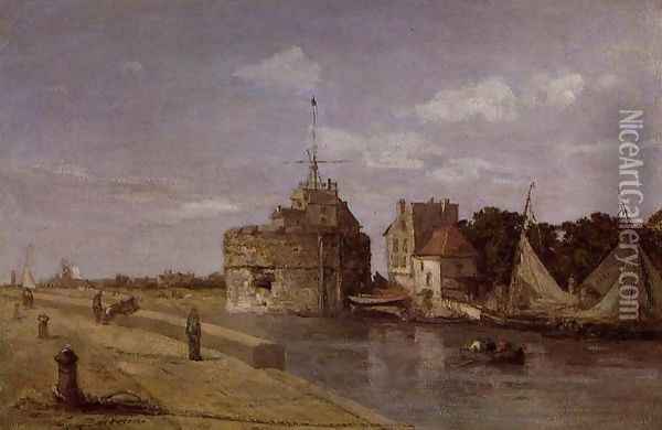 The Francois I Tower at Le Havre Oil Painting - Eugene Boudin