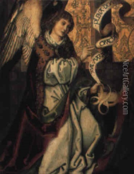 The Archangel Gabriel Oil Painting - Martin Schongauer