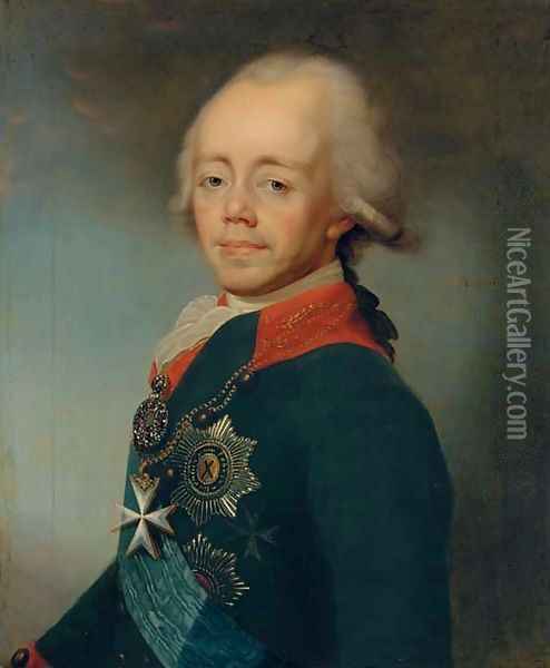 Portrait of Emperor Paul I of Russia Oil Painting - Dimitrii Grigorievich Levitskii