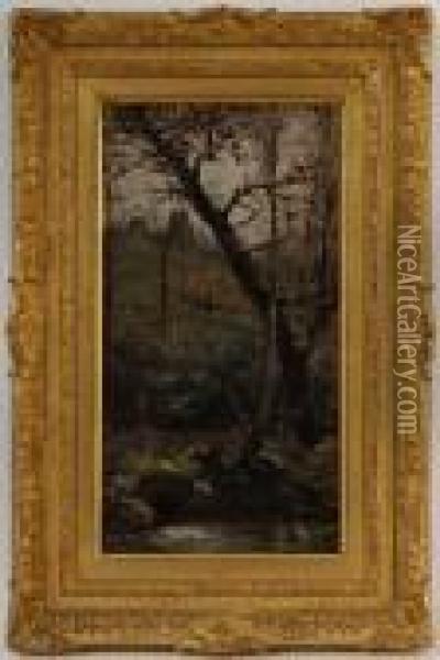 Conversation Pres De Lariviere Oil Painting - Adolphe Appian