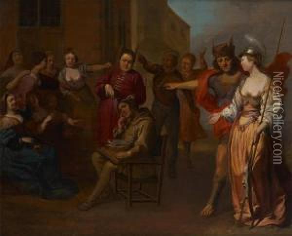 Scene Mythologique Avec Le Roi Midas Oil Painting - Jan Van Bijlert