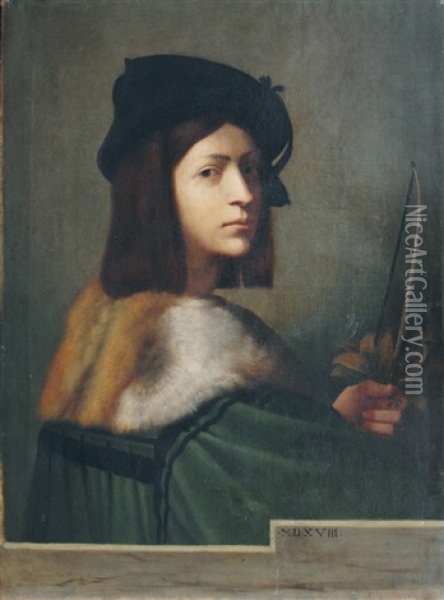 Portrait Of A Young Man Oil Painting - Friedrich Geselschap
