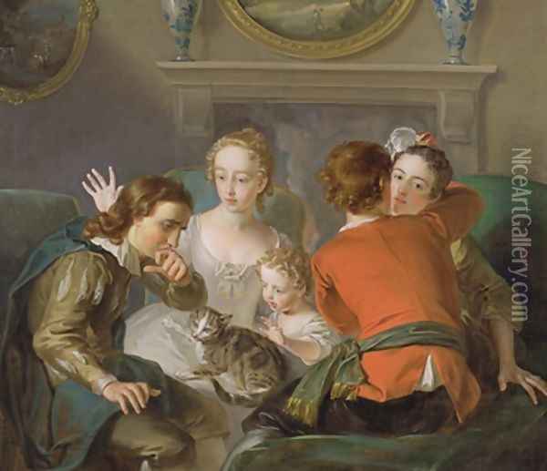 The Sense of Touch 1744-47 Oil Painting - Philipe Mercier
