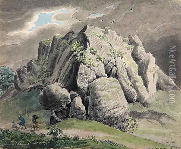 Scharfenstein near Gudensberg Oil Painting - Ludwig Emil Grimm