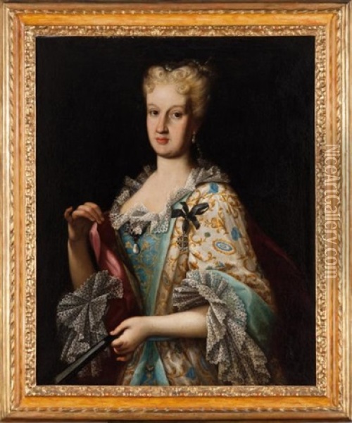 Portrait De La Marquise Ippolita Grassi Bentivoglio Oil Painting - Stefano Torelli
