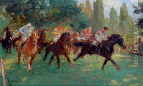 Le Galop Oil Painting - Louis-Ferdinand Malespina