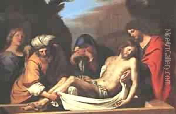 The Entombment Of Christ 1656 Oil Painting - Guercino