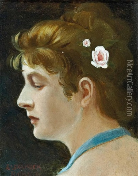 Damenportrat Oil Painting - Alexander Rothaug