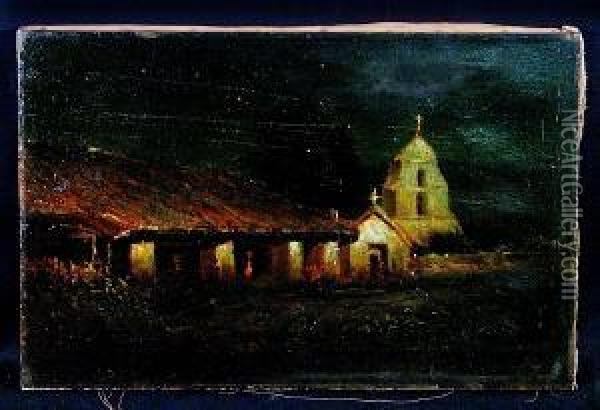Mission San Antonio De Pala Oil Painting - Manuel Valencia