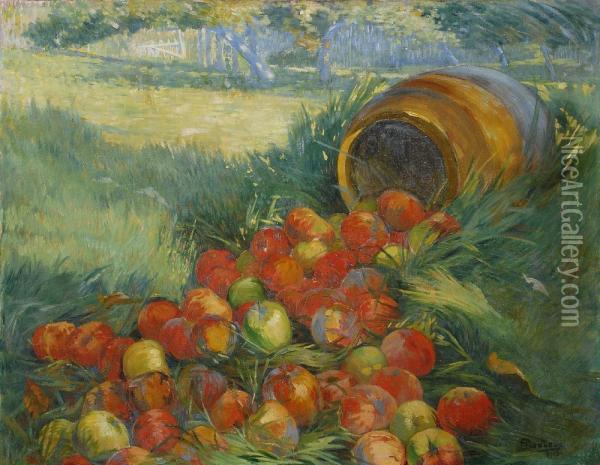 Nature Morte Aux Pommes Oil Painting - Emile Baudoux