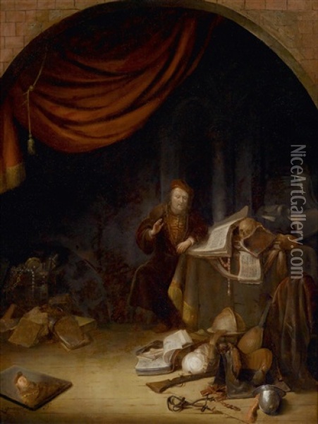 Vanitas-allegorie Oil Painting - Jacob van Spreeuwen