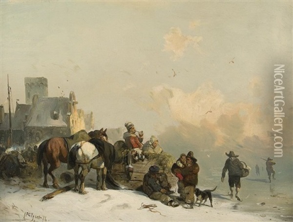 Winter In Holland Oil Painting - Carl Hilgers