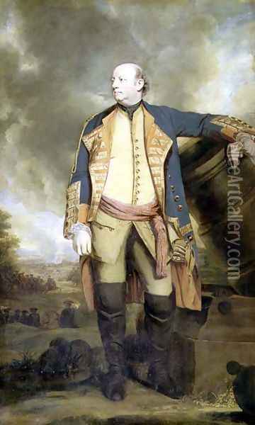 Portrait of John, Marquis of Granby in the uniform of Col. of Royal Regiment of Horse Guards, c.1770 Oil Painting - Sir Joshua Reynolds