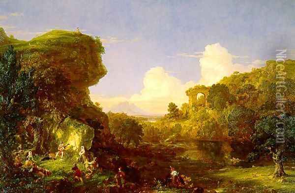 Italian Landscape Oil Painting - Thomas Cole