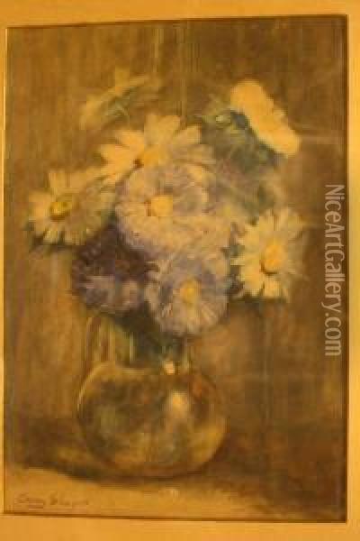 Gerbera's In Glazen Pot Oil Painting - Corry Slager