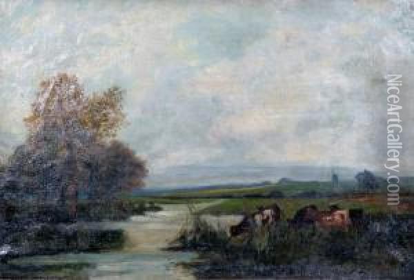 Kor I Landskap Oil Painting - Walter William May