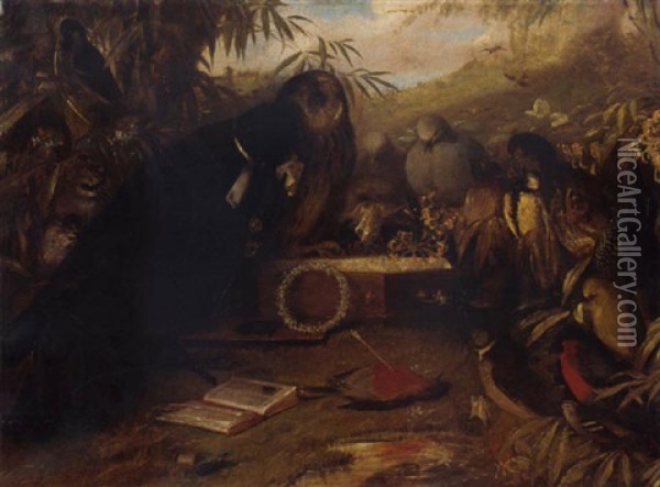 The Death Of Cock Robin Oil Painting - Richard Doyle