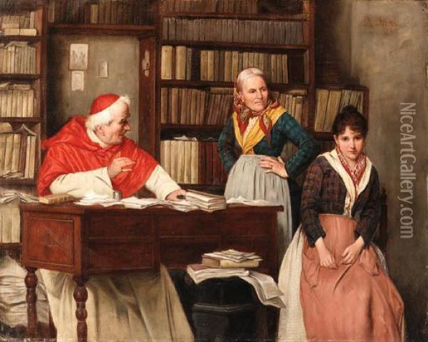 The Lecture Oil Painting - Alessandro Sani