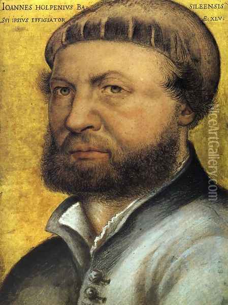 Self-Portrait 1542-43 Oil Painting - Hans Holbein the Younger