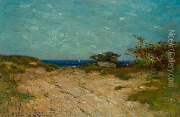 Road To The Sea, Marblehead Neck (2) Oil Painting - George Henry Smillie