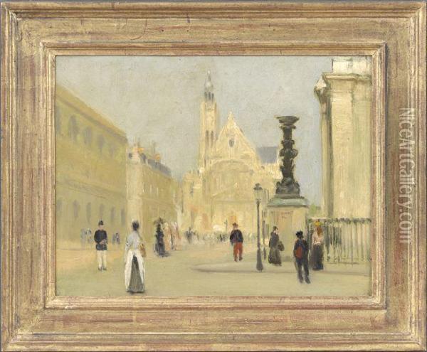 Saint Sulpice Paris Oil Painting - Albert Jean Adolphe