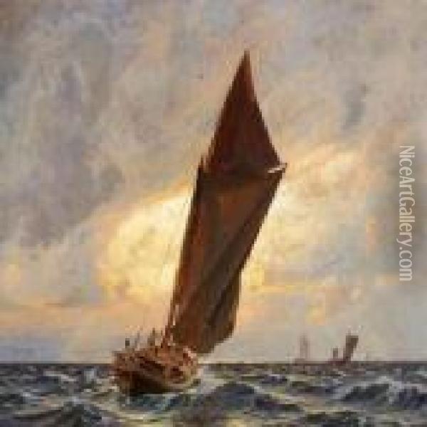 Morning Atmosphere In The Sound Oil Painting - Christian Molsted