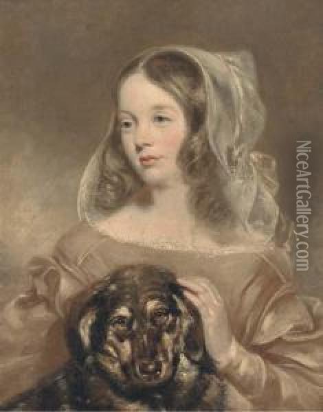 Portrait Of Jane Elizabeth Coote Oil Painting - Margaret Sarah Carpenter
