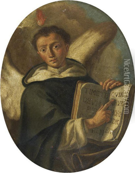 Saint Thomas D'aquin Oil Painting - Giacinto Diano