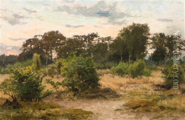 Paysage - Bruyere Oil Painting - Theodore Baron