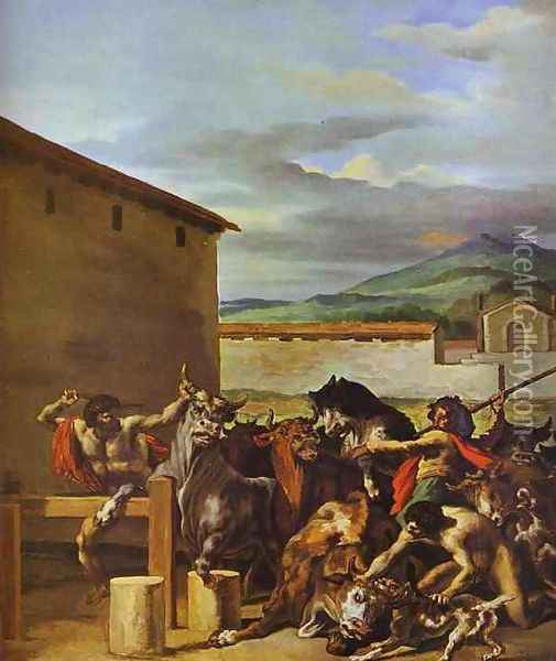 Taming of the Bulls Oil Painting - Theodore Gericault