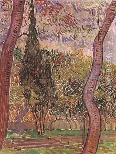 Jardin de l'hôpital Saint-Paul 1 1889 Oil Painting - Vincent Van Gogh