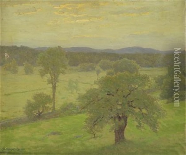 Verdant Landscape Oil Painting - Charles Warren Eaton