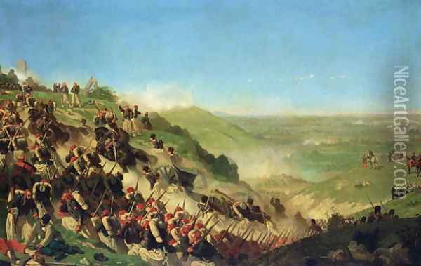 The Battle of Solferino, 24th June 1859 Oil Painting - Paul Alexandre Protais