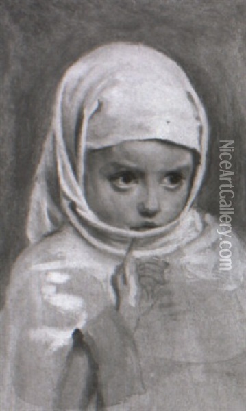 Portrait Of An Arab Man Oil Painting - Edwin Long