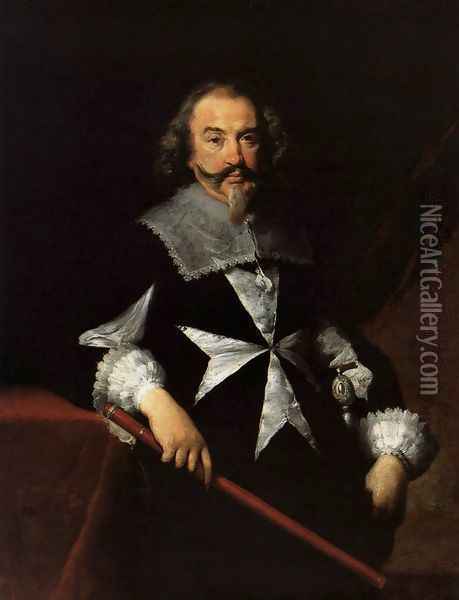 Portrait of a Maltese Knight Oil Painting - Bernardo Strozzi