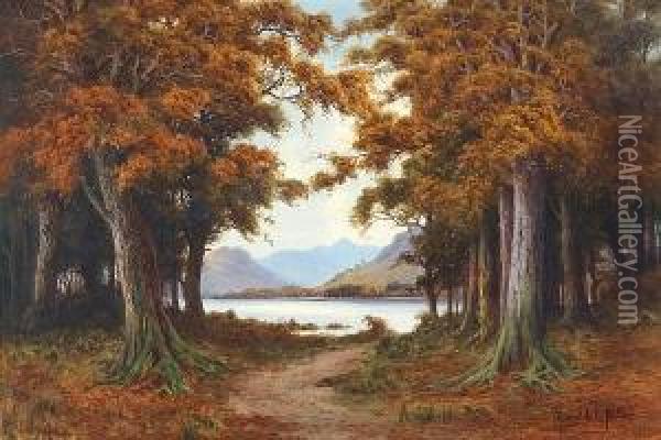 Loch Katrine, Early November Oil Painting - Edward Horace Thompson