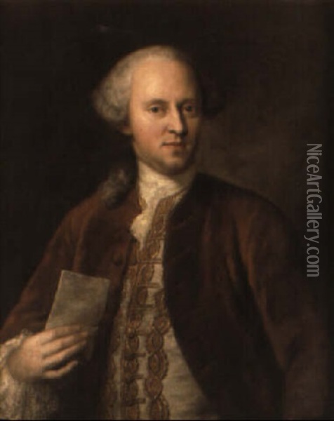 Portratt Av Johann Kaspar Von Lippert (1729-1800) Oil Painting - George de Marees