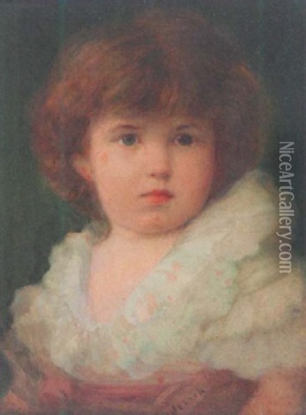 Kinderportrait Oil Painting - Julius Maria Jakob Welsch