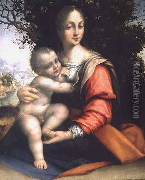 Madonna and Child Oil Painting - Cesare da Sesto