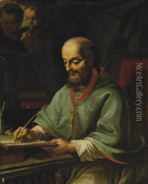 Saint Francis De Sales Oil Painting - Francesco Trevisani