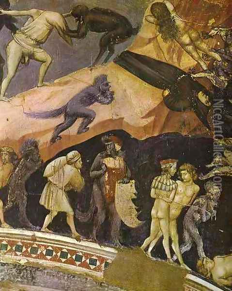 The Last Judgement Detail 3 1304-1306 Oil Painting - Giotto Di Bondone