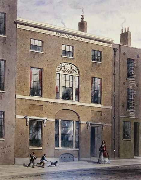 Plumbers Hall in Great Bush Lane, Cannon Street, 1851 Oil Painting - Thomas Hosmer Shepherd