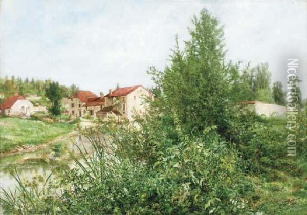 A Country Villa Oil Painting - Arthur Gaillard