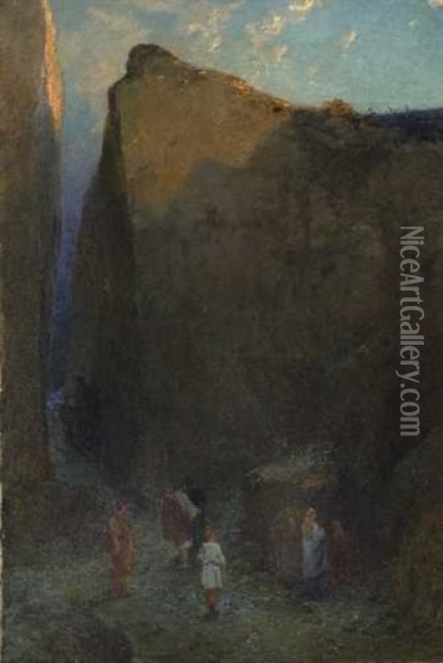 Ruckkehr Von Der Totenfeier Oil Painting - Theodor Her