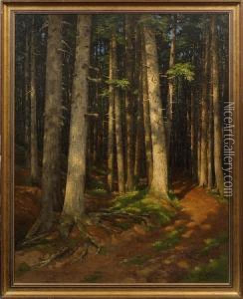 Waldeingang Oil Painting - Paul von Ravenstein